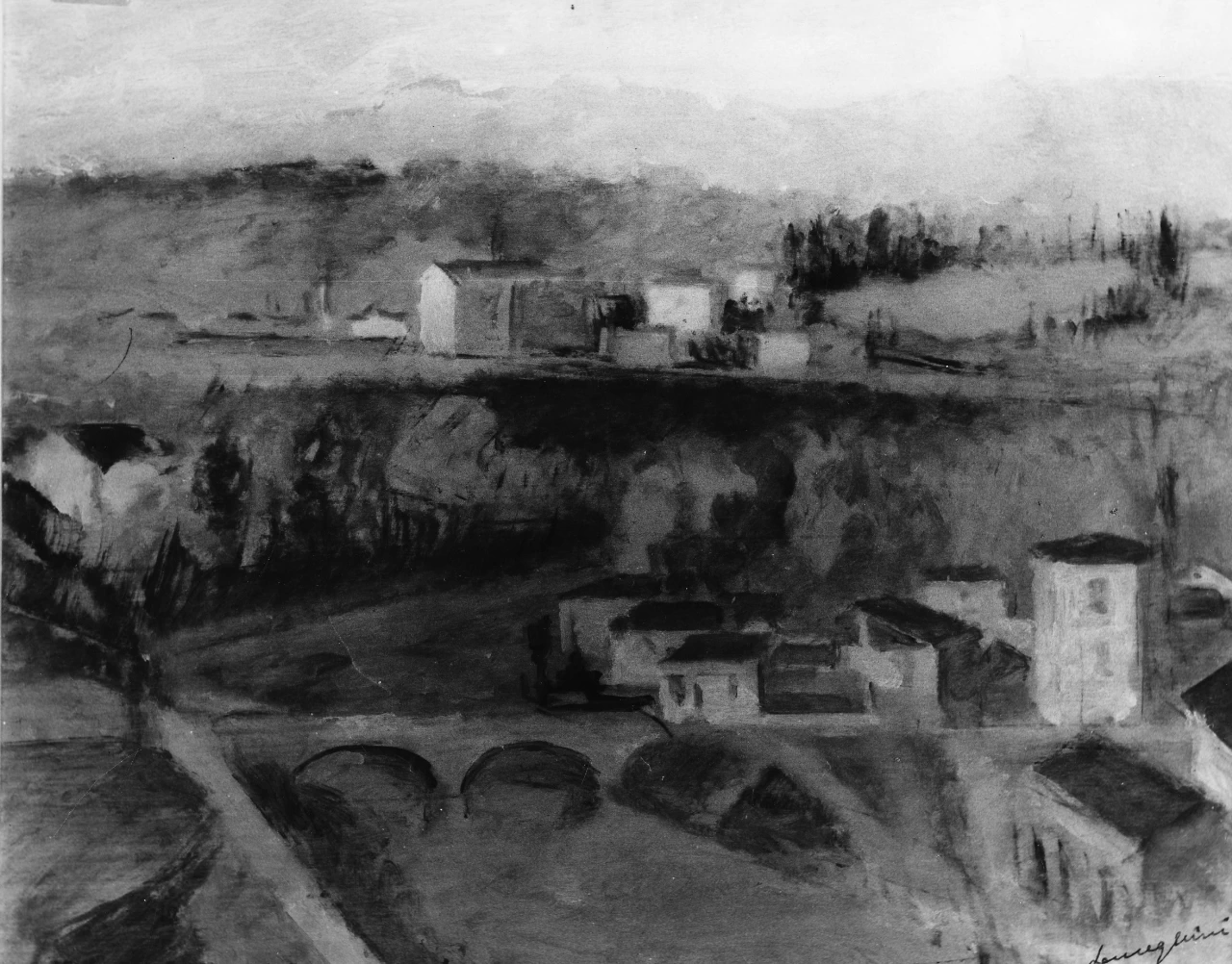 Veduta di Agliate Brianza - Raccolta Alberto Della Ragione e Collezioni del Novecento, Firenze